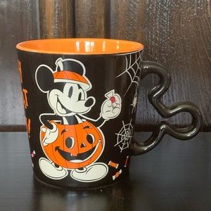 Oh What Fun! Mickey and Minnie Mouse Halloween Mug with Mouse Ears Handle